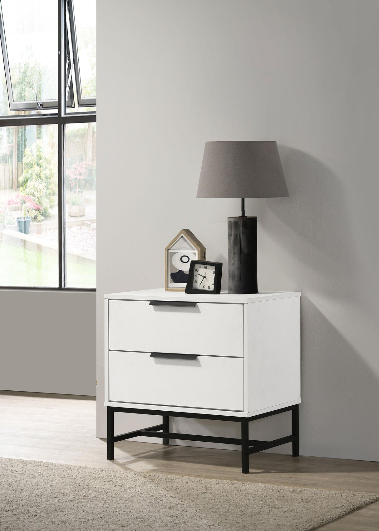 Coaster Sonora 2-drawer Nightstand Bedside Table White