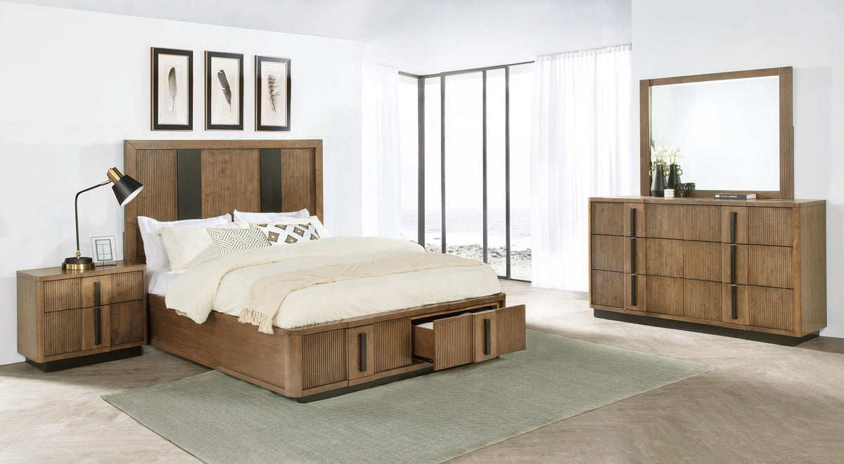 Coaster Terrace 4-piece Eastern King Bedroom Set Ash Brown