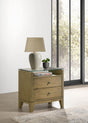 Coaster Granada 2-drawer Glass Top Nightstand Natural Pine