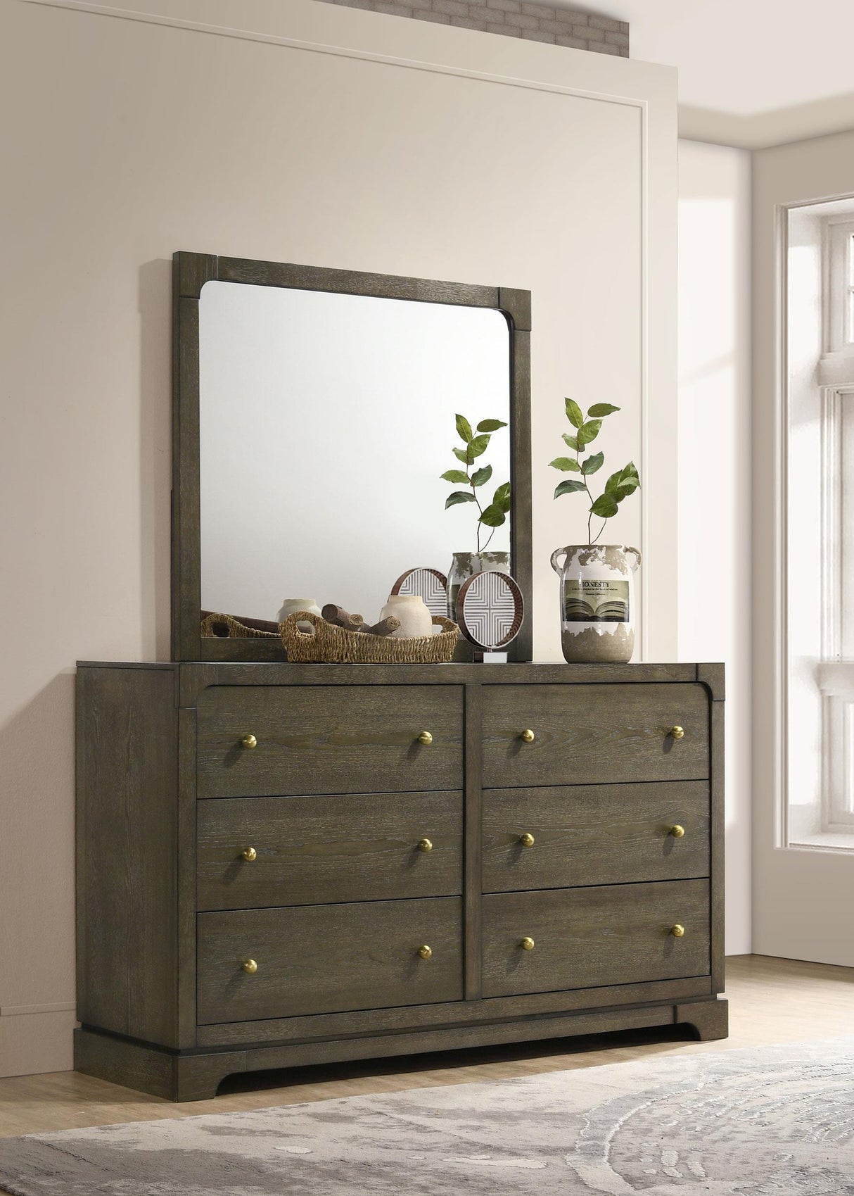 Coaster Gran Park 6-drawer Dresser and Mirror Dark Cocoa