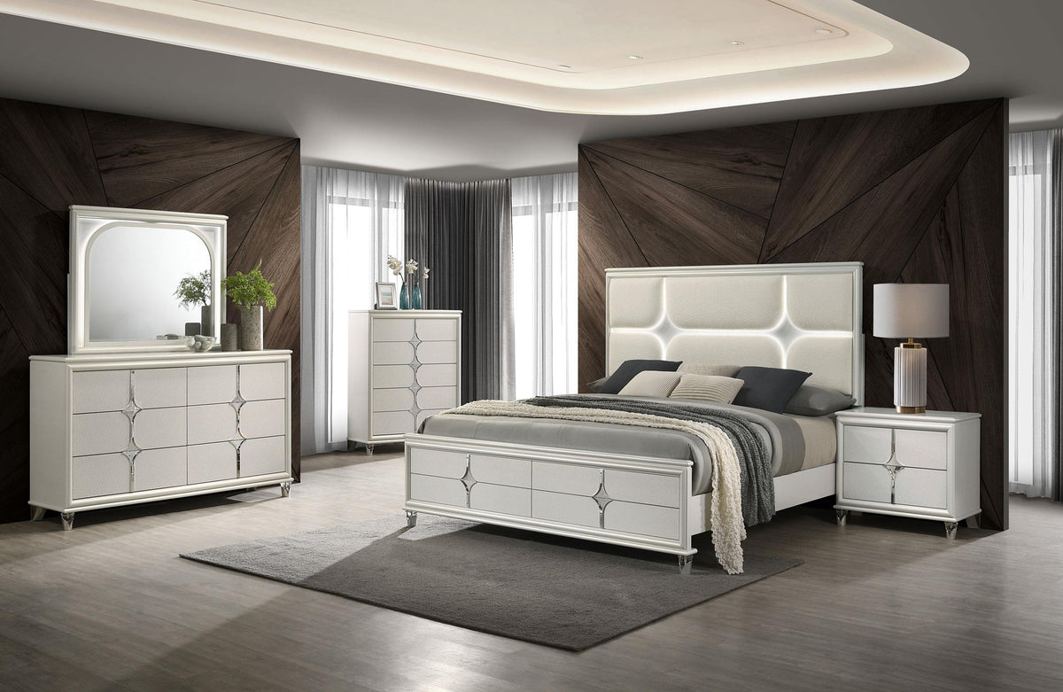 Coaster Olivia 5-piece Queen Bedroom Set Pearl White