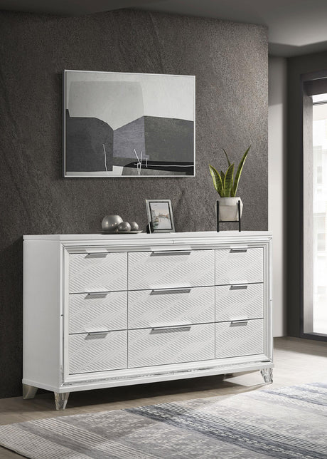 Coaster Marmore 9-drawer Dresser Cabinet White