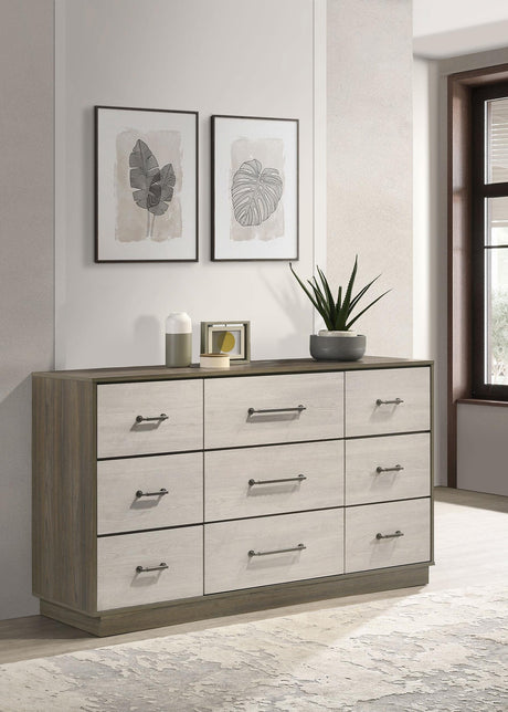 Coaster Fenwick 9-drawer Dresser Grey Oak