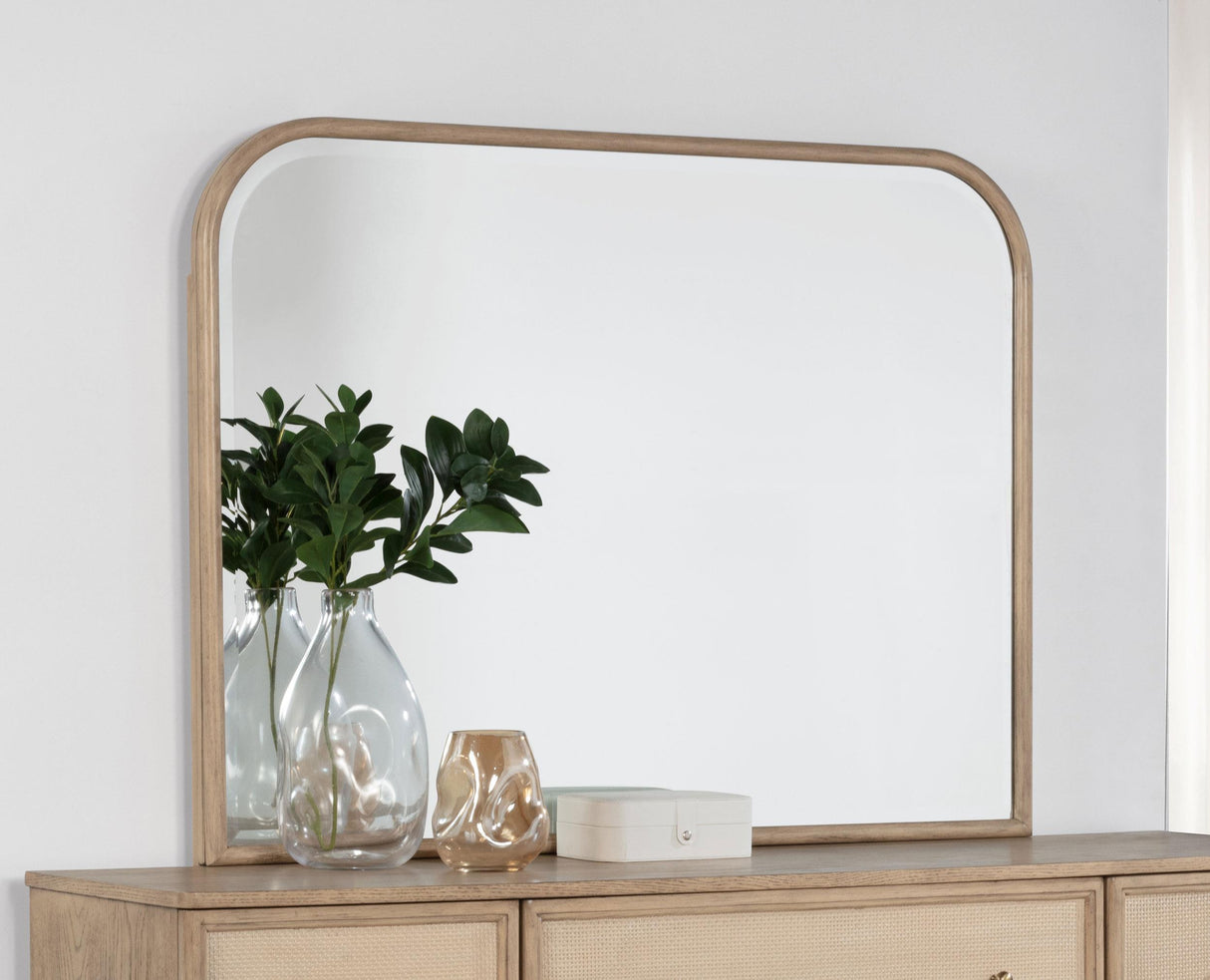 Coaster Kailani Dresser Mirror Beige Oak