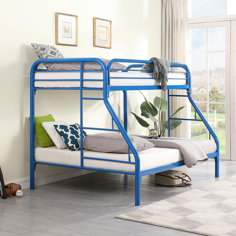 Coaster Morgan Metal Twin Over Full Bunk Bed Blue