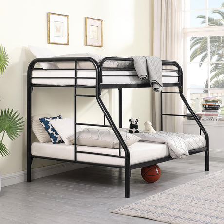 Coaster Morgan Metal Twin Over Full Bunk Bed Black