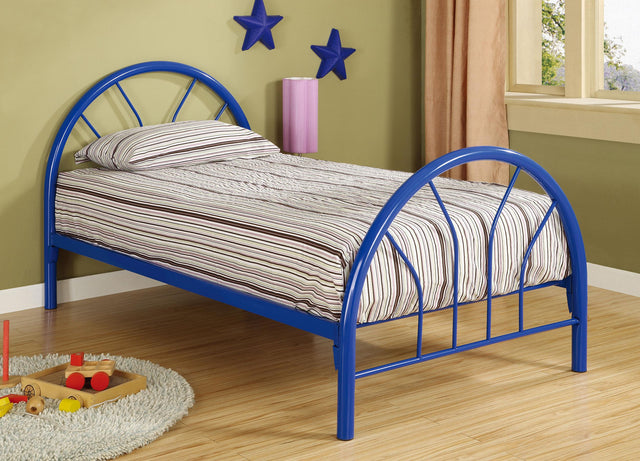 Coaster Marjorie Metal Twin Open Frame Bed Blue