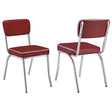 Coaster Retro Upholstered Dining Side Chair Red (Set of 2)