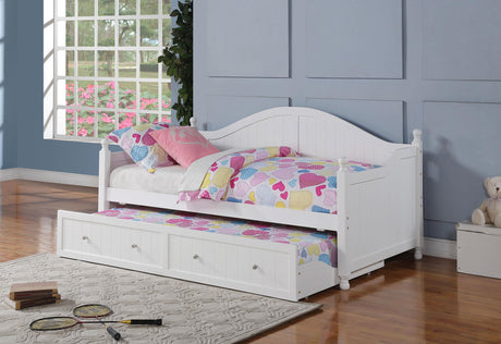 Coaster Julie Ann Wood Twin Daybed with Trundle White