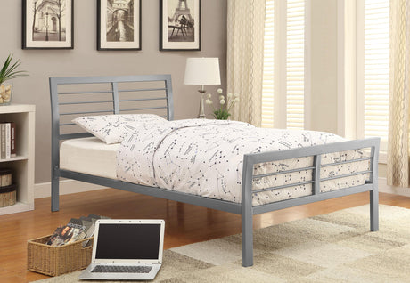 Coaster Cooper Metal Twin Open Frame Bed Silver