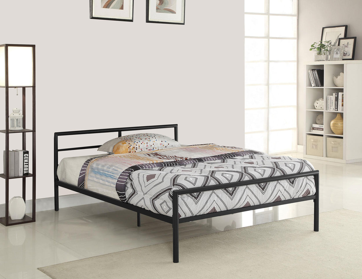 Coaster Fisher Metal Full Open Frame Bed Gunmetal