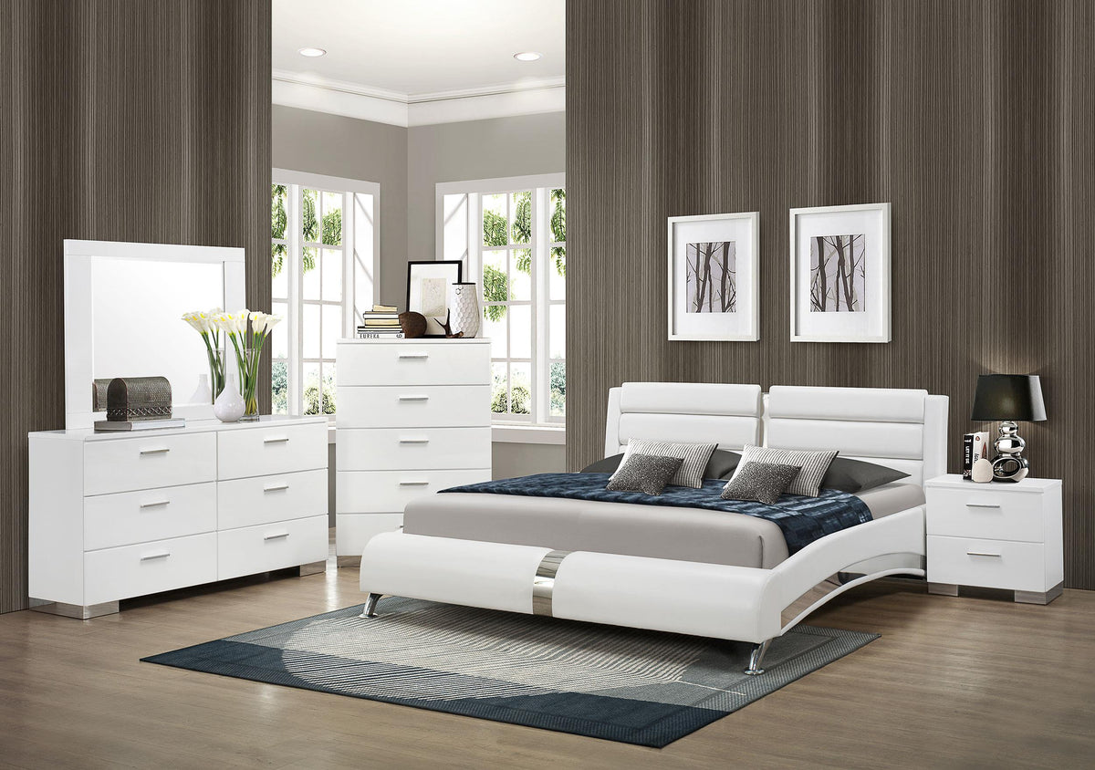 Coaster Jeremaine 5-piece Eastern King Bedroom Set White