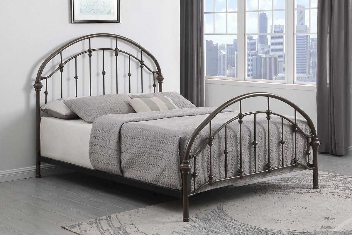 Coaster Rowan Metal Queen Open Frame Bed Dark Bronze