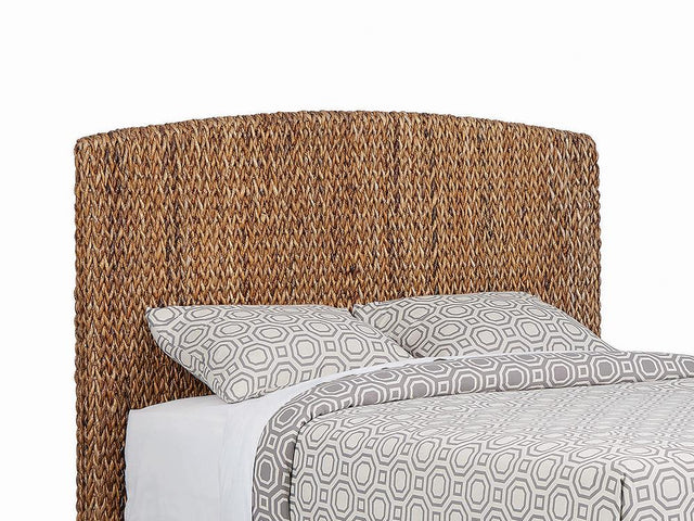Coaster Laughton Woven Banana Leaf Queen Panel Headboard Amber