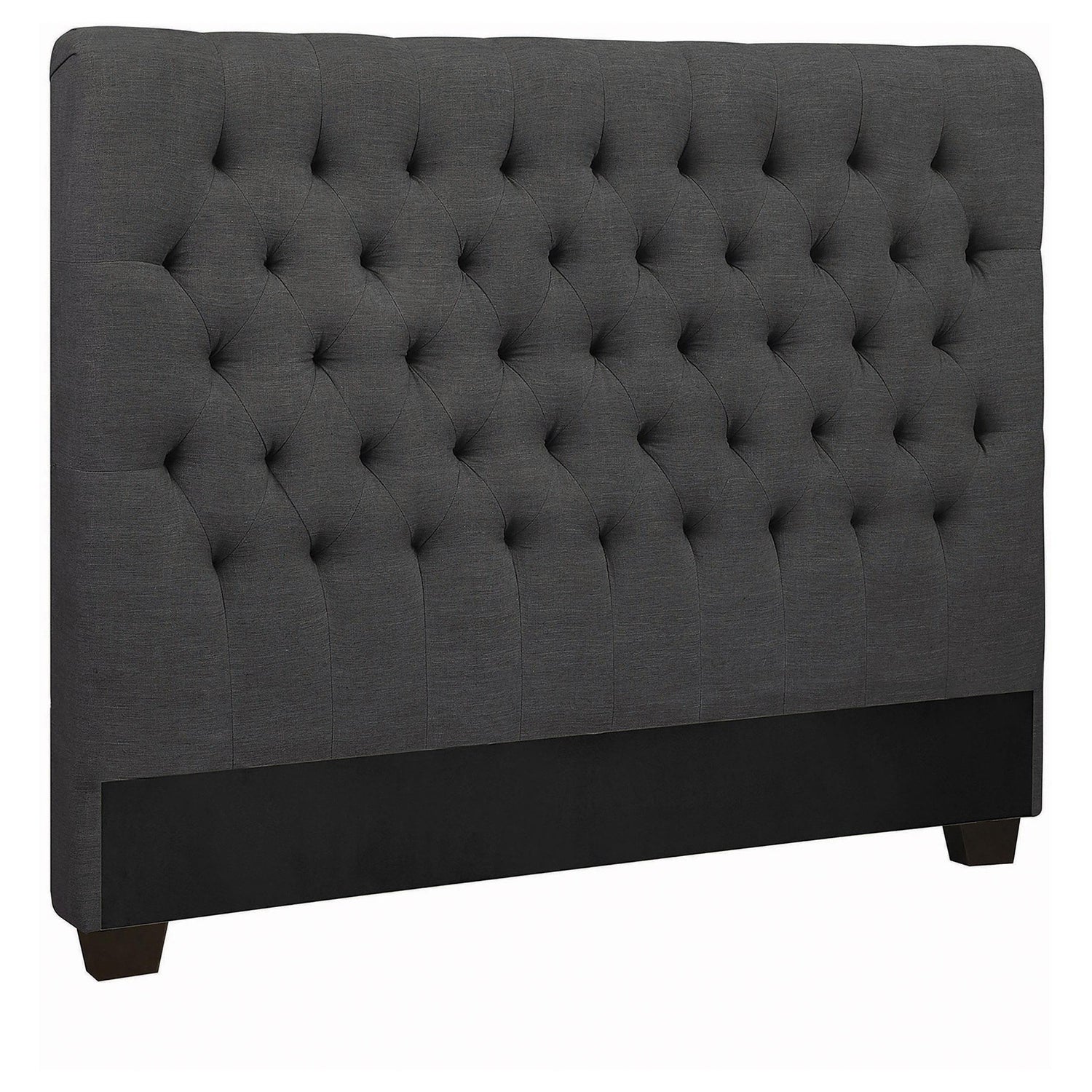 Coaster Chloe Upholstered Queen Panel Headboard Charcoal