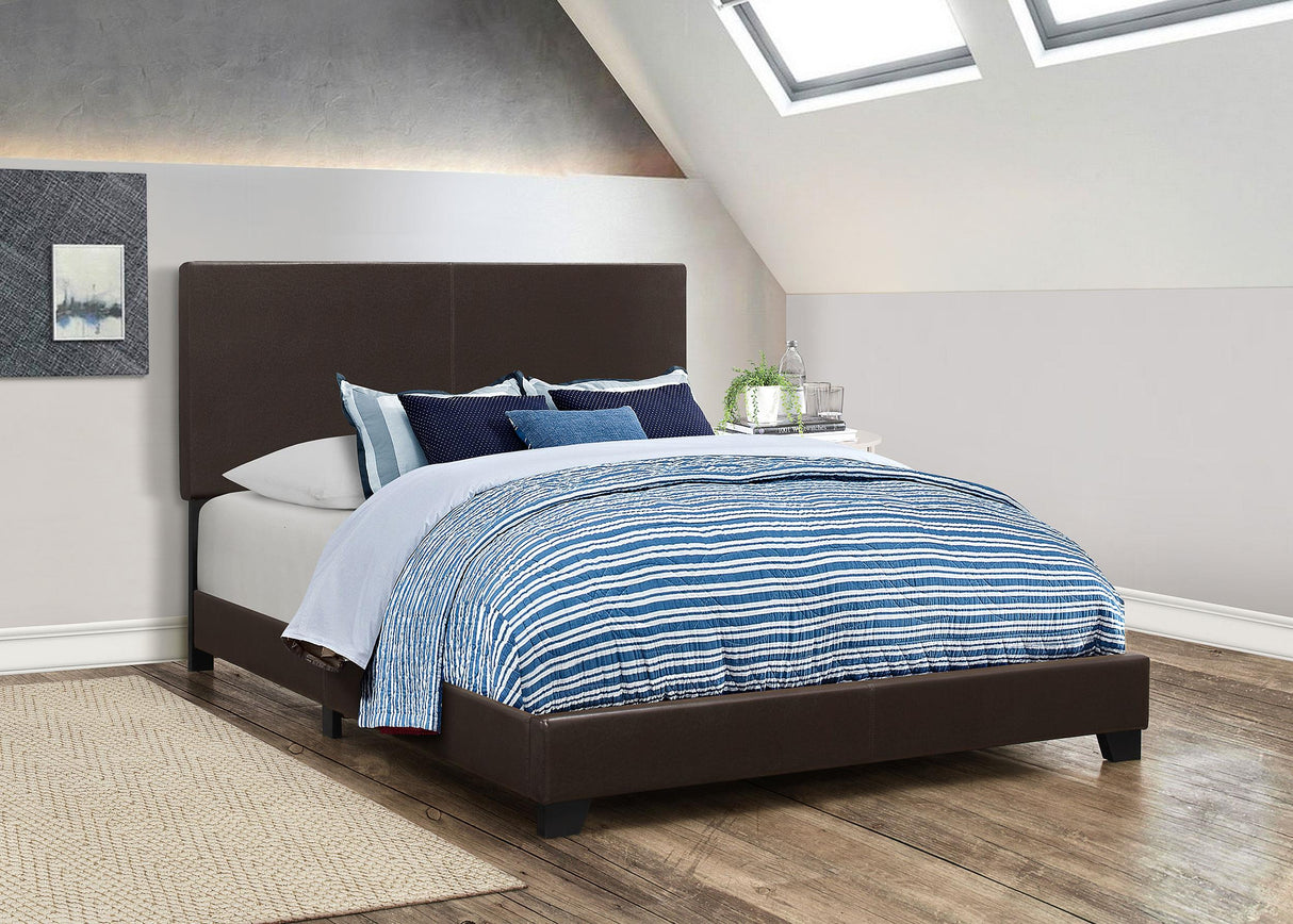 Coaster Dorian Upholstered Eastern King Panel Bed Brown