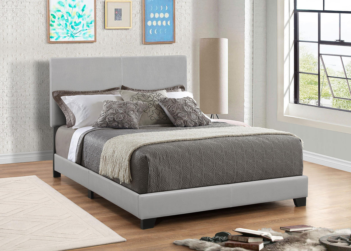 Coaster Dorian Upholstered California King Panel Bed Grey