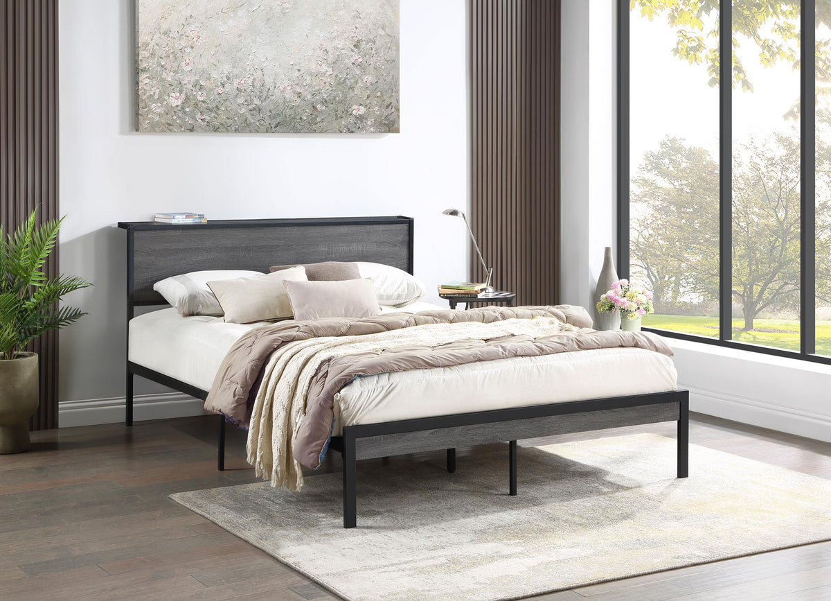 Coaster Ricky Metal Full Panel Bed Grey