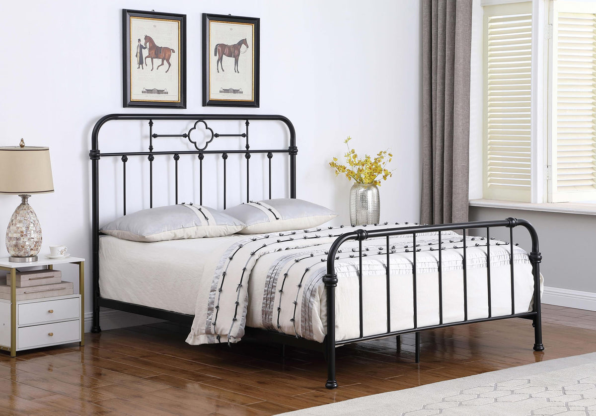 Coaster Packlan Metal Queen Open Frame Bed Matte Black
