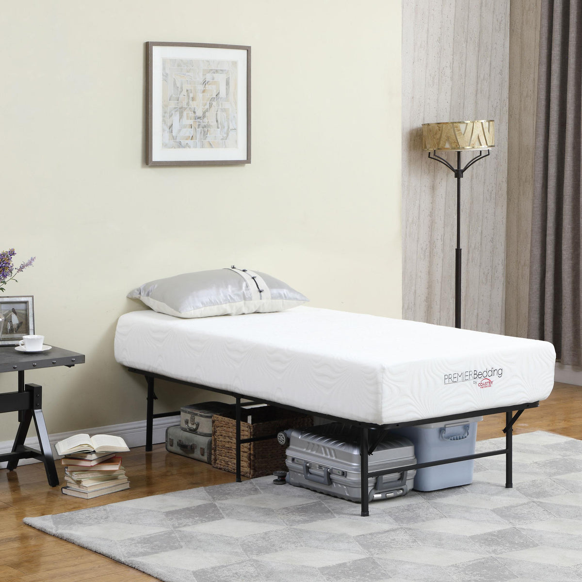 Coaster Mabel Metal Twin Extra Long Support Platform Bed Black