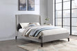 Coaster Mosby Upholstered Eastern King Wingback Bed Grey