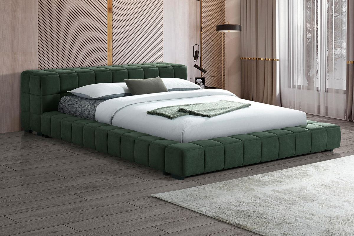 Coaster Trinity Upholstered Eastern King Platform Bed Green