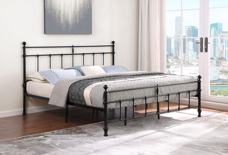 Coaster Novak 48-inch Metal Eastern King Open Frame Bed Matte Black
