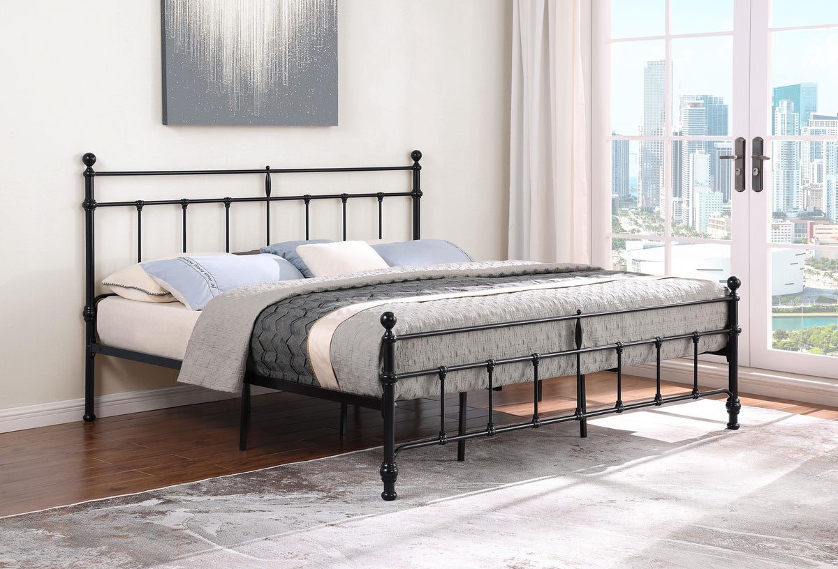 Coaster Novak 48-inch Metal Eastern King Open Frame Bed Matte Black