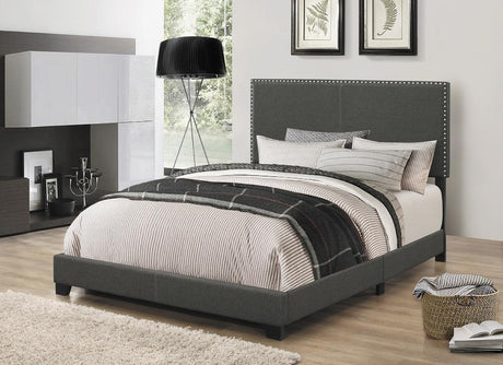 Coaster Boyd Upholstered Queen Panel Bed Charcoal