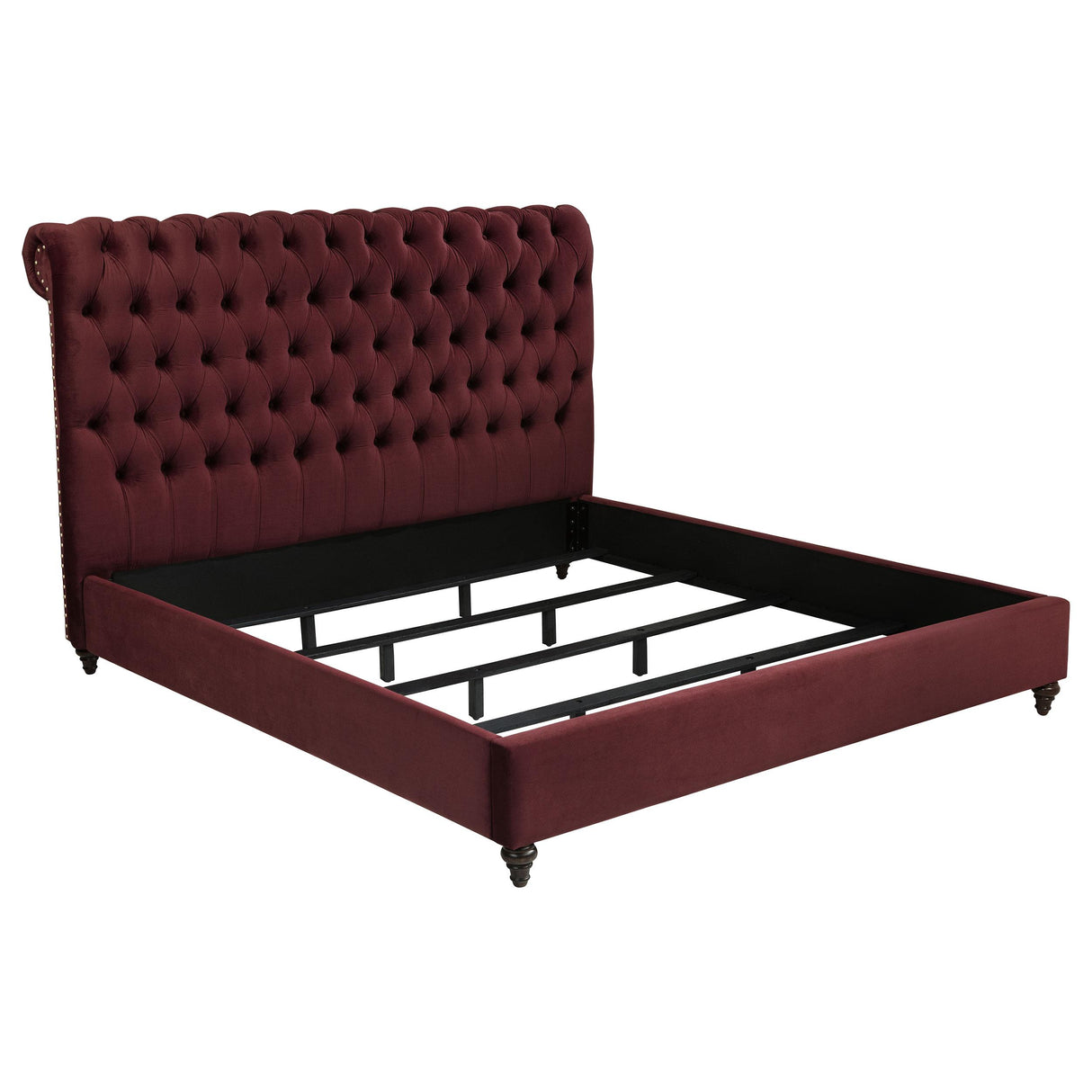 Coaster Devon 57-inch Upholstered California King Headboard Wine Red
