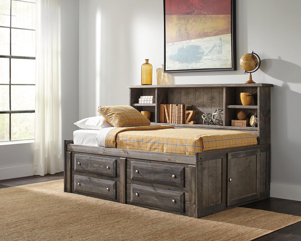 Coaster Wrangle Hill Wood Twin Storage Daybed Gunsmoke