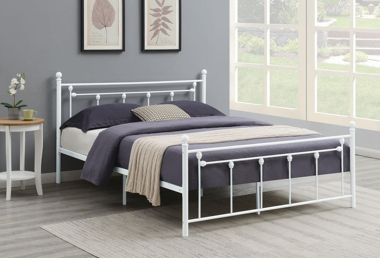 Coaster Canon Metal Queen Open Frame Bed White