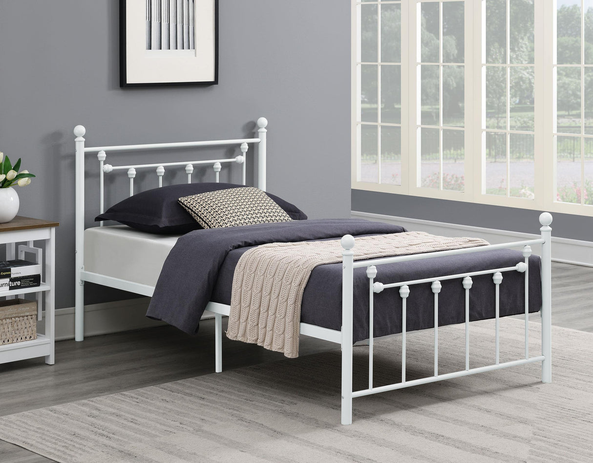 Coaster Canon Metal Twin Open Frame Bed White