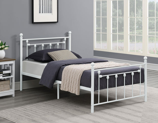 Coaster Canon Metal Twin Open Frame Bed White