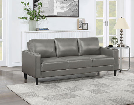 Coaster Ruth Upholstered Track Arm Sofa Grey