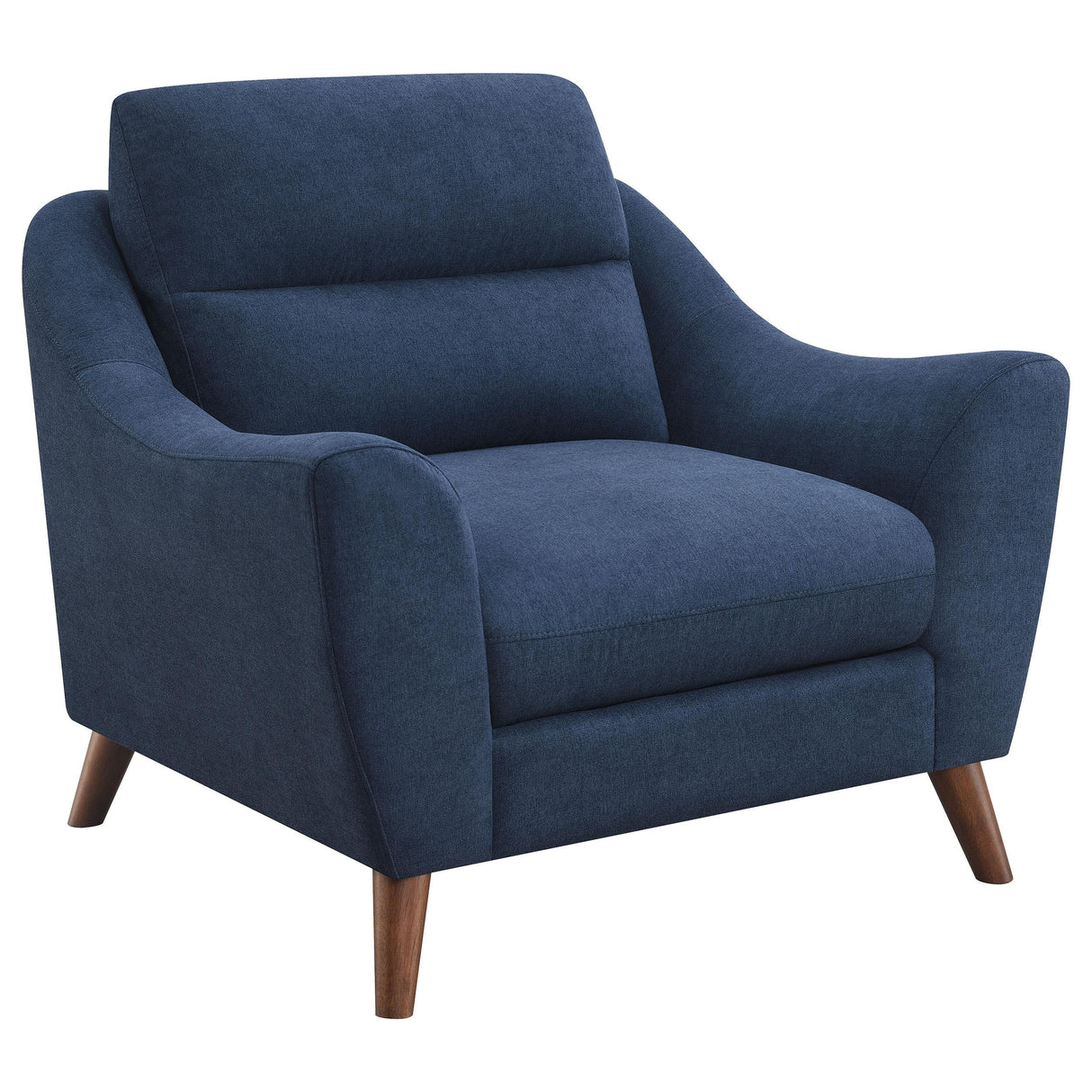Coaster Gano Upholstered Sloped Arm Accent Chair Navy Blue