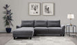 Coaster Caspian Upholstered Curved Arm Chaise Sectional Sofa Grey