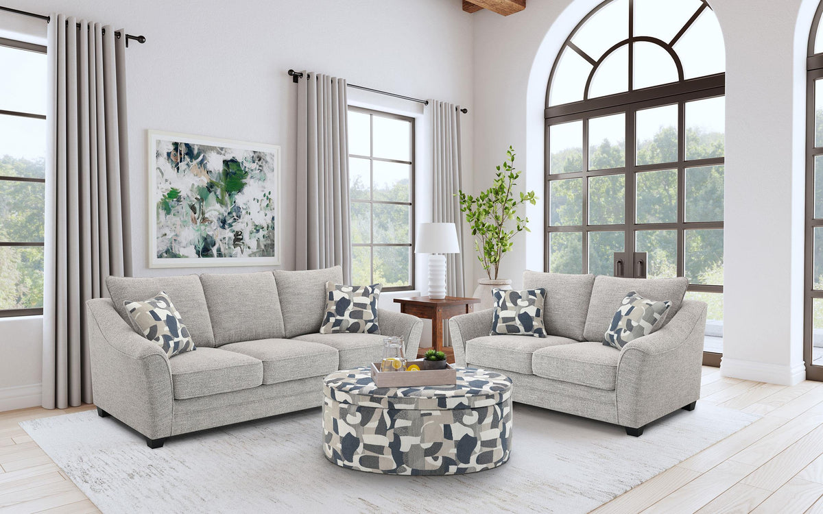 Coaster Tomkins 2-piece Boucle Upholstered Sofa Set Light Grey