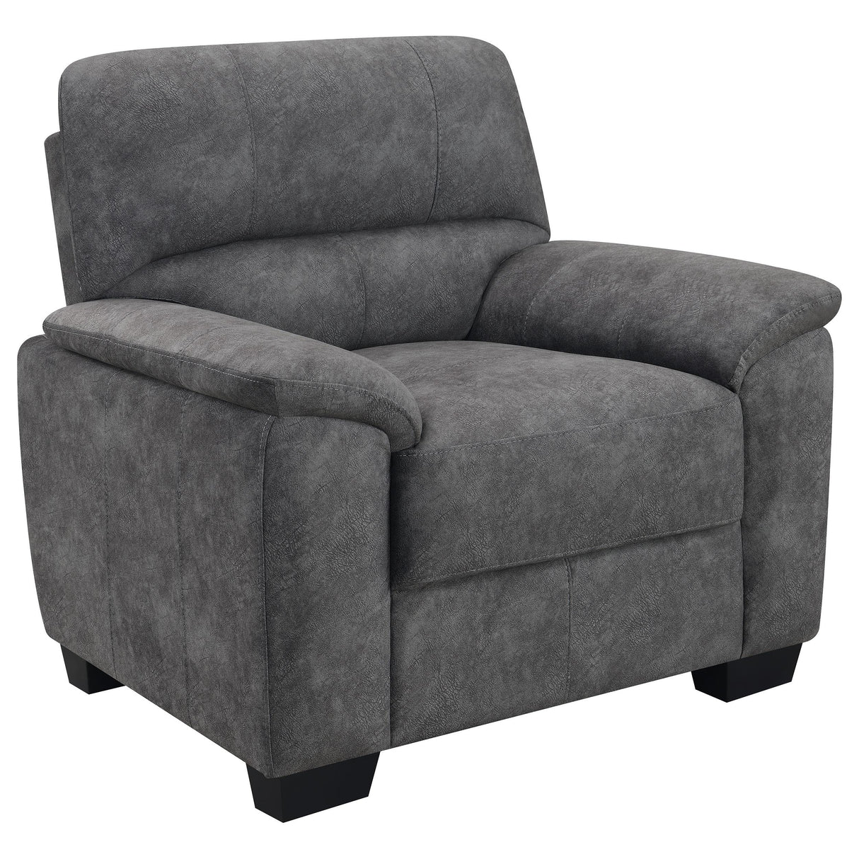 Coaster Hartsook Upholstered Padded Arm Accent Chair Charcoal Grey