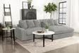 Coaster Blaine Upholstered Reversible Chaise Sectional Sofa Fog