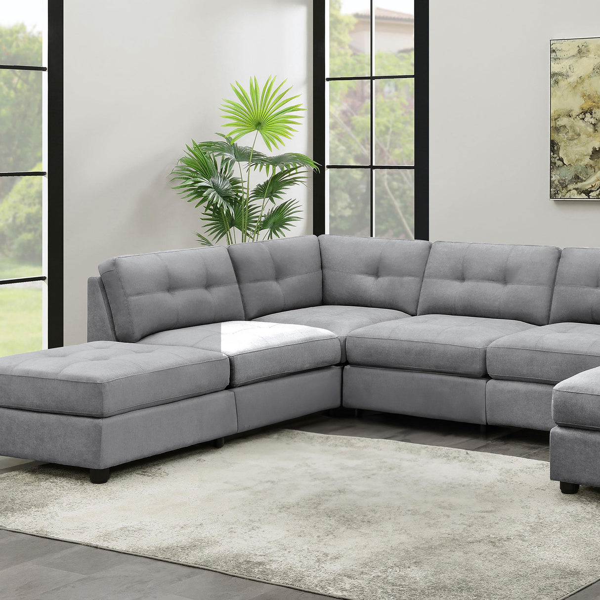 Coaster Claude Upholstered Corner Dove