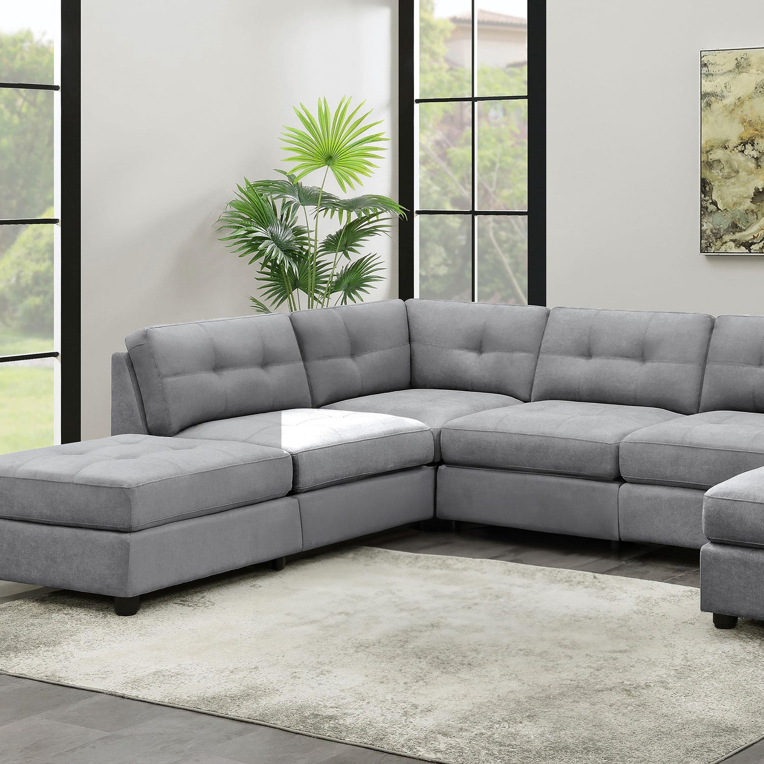 Coaster Claude Upholstered Corner Dove