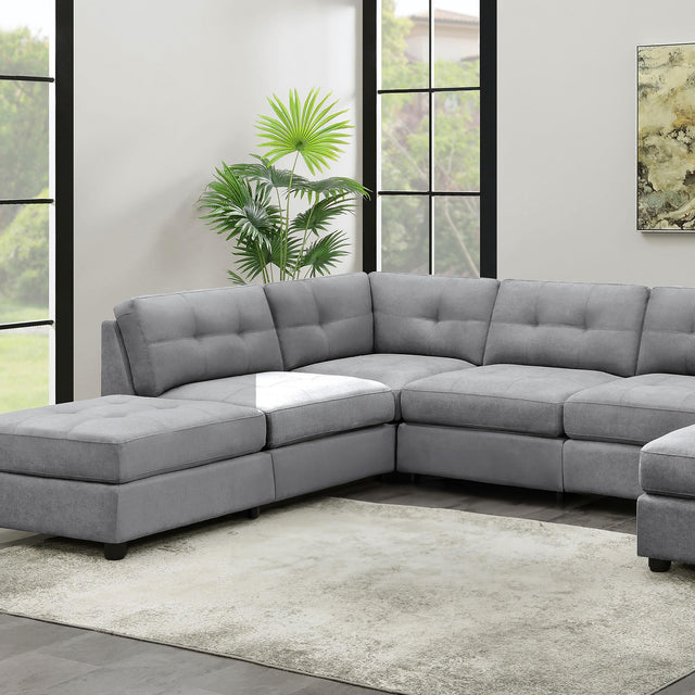 Coaster Claude Upholstered Corner Dove