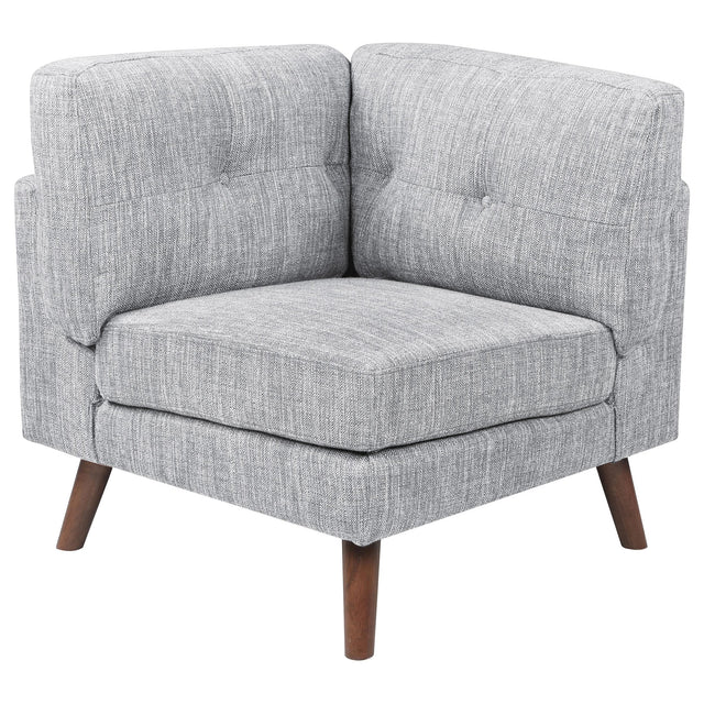 Coaster Churchill Upholstered Corner Grey