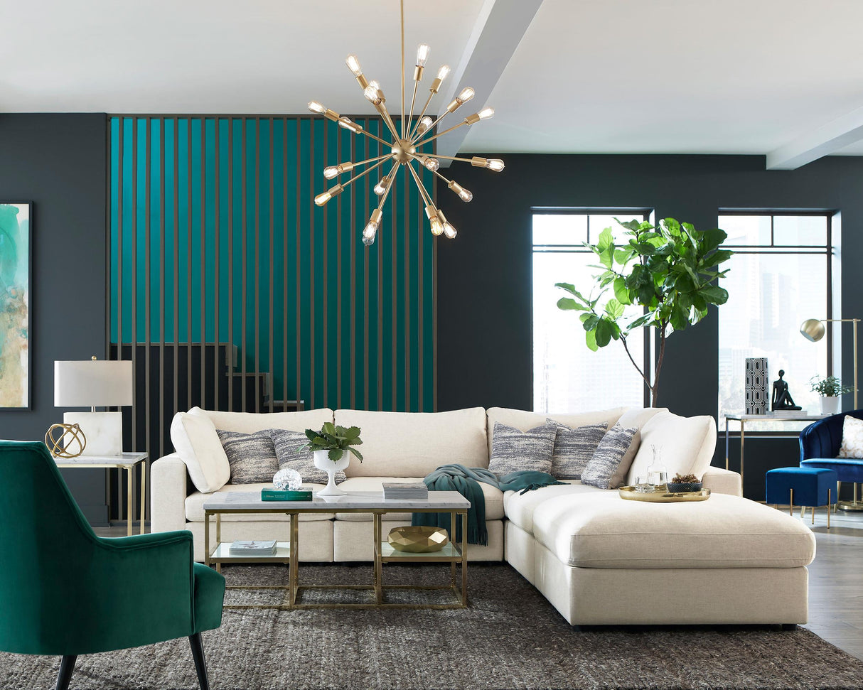 Coaster Serene 4-piece Upholstered Modular Sectional Sofa Beige