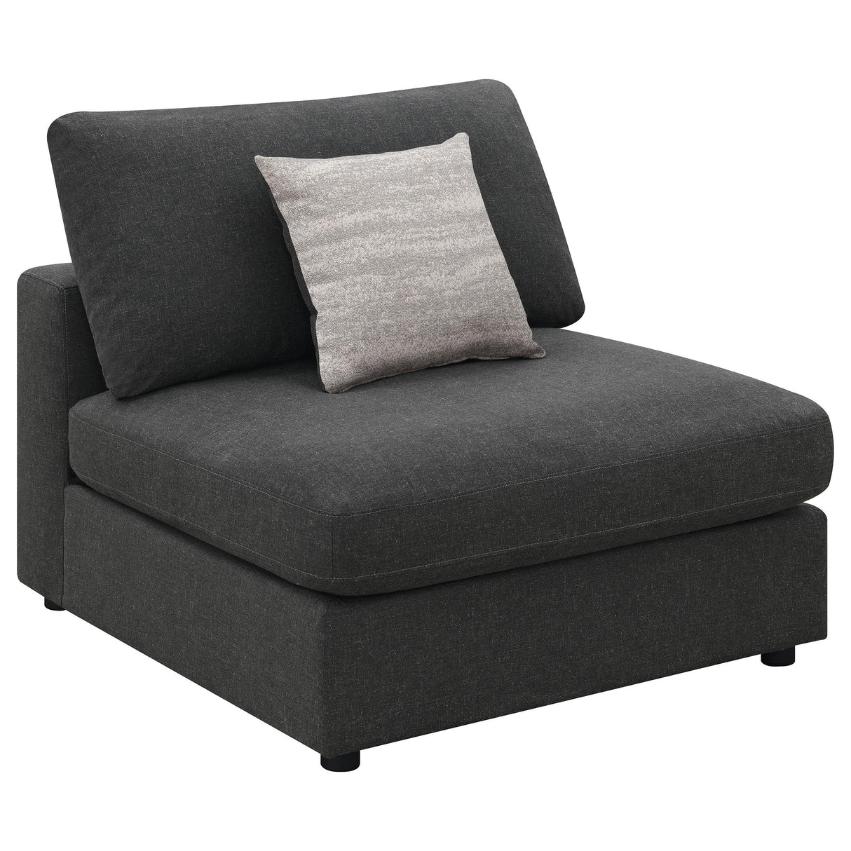Coaster Serene Upholstered Armless Chair Charcoal