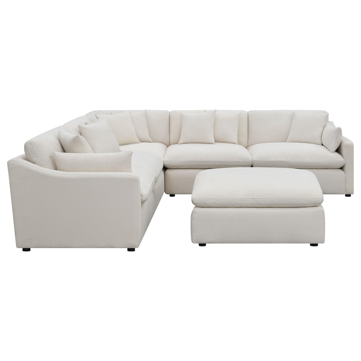 Coaster Hobson 6-piece Upholstered Modular Sectional Sofa Ivory
