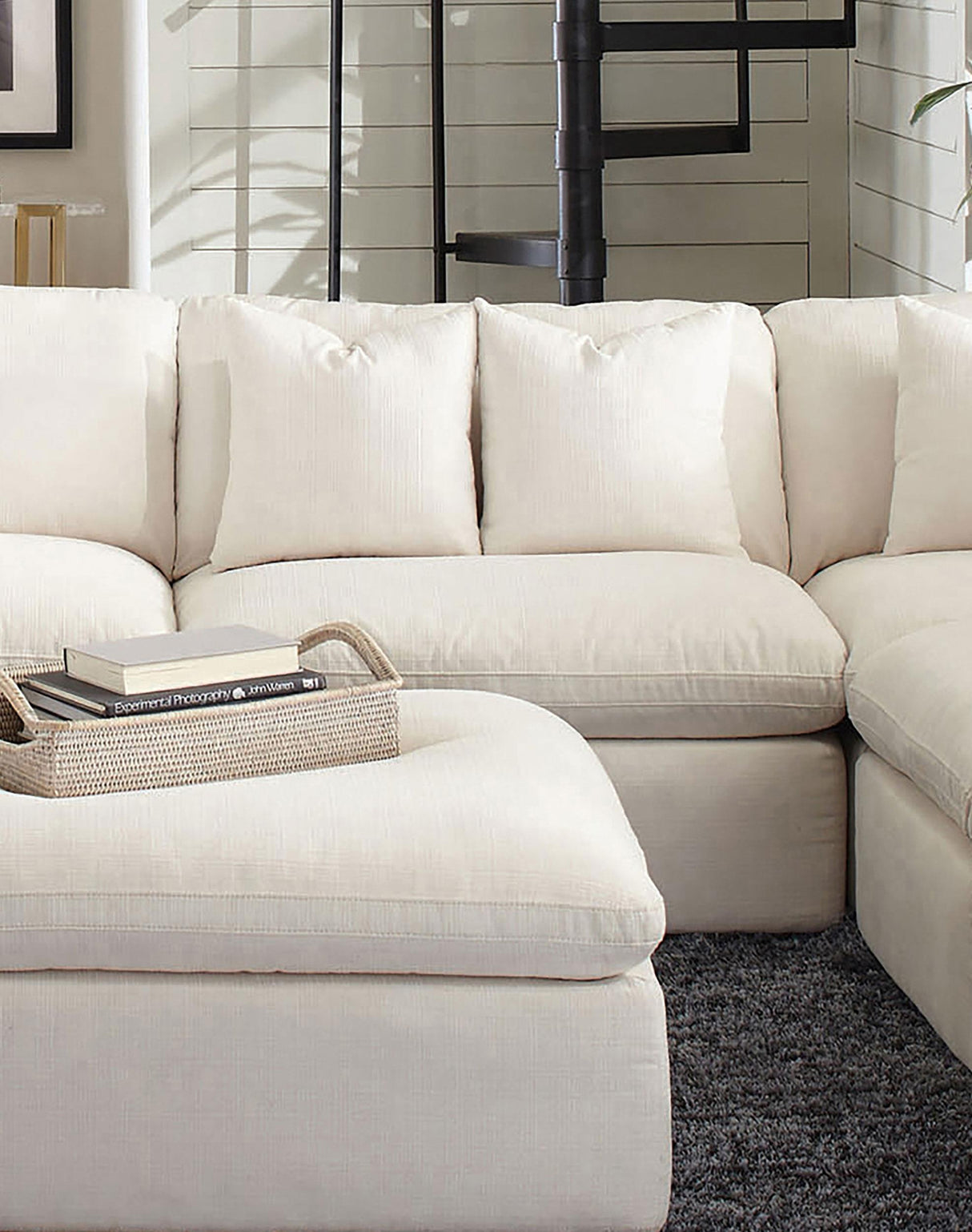 Coaster Hobson Upholstered Armless Chair Ivory