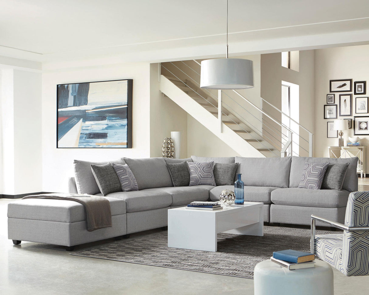 Coaster Cambria 4-piece Upholstered Modular Sectional Sofa Grey