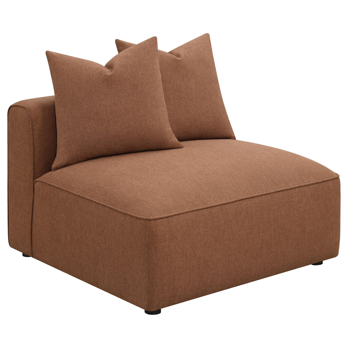 Coaster Jennifer Upholstered Armless Chair Terracotta